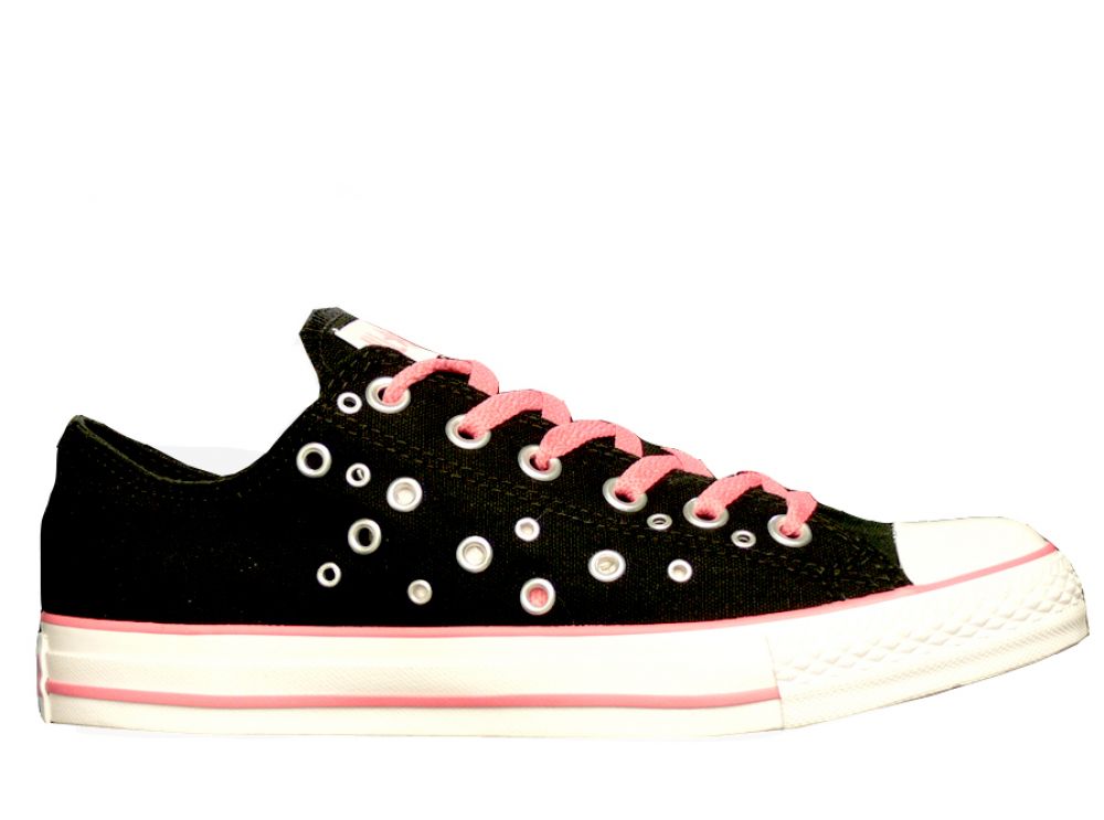 Converse All Star Ox Black-Pink Shoe, Converse Shoes