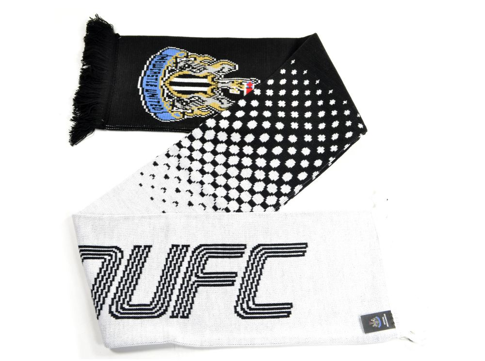 Official Football Licensed Gift Newcastle United Jacquard Fade Design Scarf 