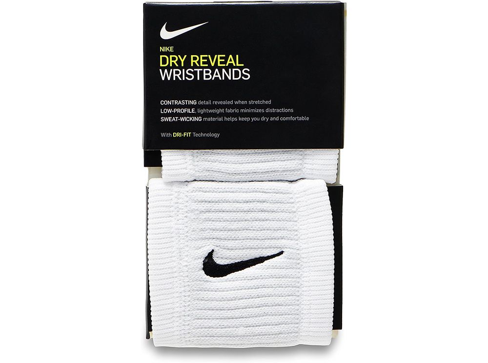Nike Dri Fit Reveal Wristband White