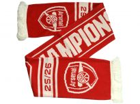 Arsenal Champions 25 / 26 Scarf Red