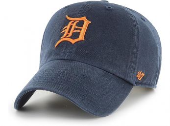 47 Brand MLB Detroit Tigers Clean Up Cap Navy Orange