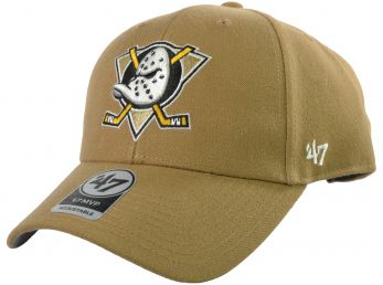 47 Brand MLB Anaheim Ducks MVP Strap Back Cap Camel Brown
