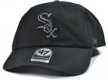 47 Brand MLB Chicago White Sox Clean Up Cap Black Black