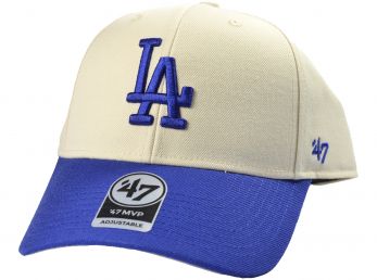 47 Brand MLB LA Dodgers Two Tone MVP Cap Natural