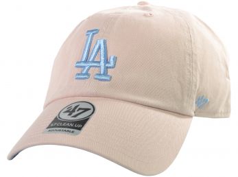 47 Brand MLB Los Angeles Dodgers Clean Up Cap Light Pink