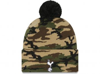 New Era Spurs Camo Bobble Beanie Hat