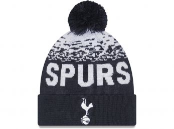 New Era Spurs Logo Navy Bobble Knitted Beanie Hat