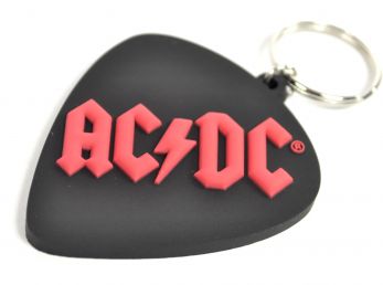 AC DC Plectrum Rubber Keyring