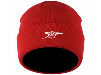 Arsenal Cannon Turn Up Knitted Hat Light Red