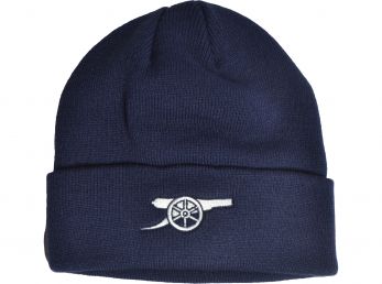 Arsenal Cannon Turn Up Knitted Hat Navy