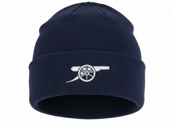 Arsenal Cannon Turn Up Knitted Hat Navy