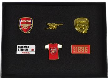 Arsenal FC 6 Piece Boxed Executive Badge Set