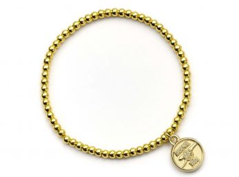 Arsenal Football Club Gold Tone Ballbead Bracelet