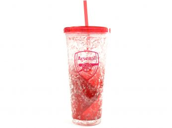 Arsenal Freezer Cup With Straw 600ml