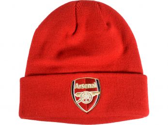 Arsenal Kids Turn Up Cuff Crest Knit Red