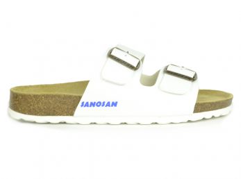 Sanosan Aston Sano Flor White Women's Two Strap Sandals