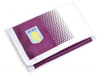 Aston Villa Tri-Fold Wallet Fade Design Burgundy / White