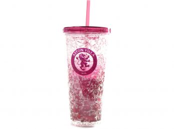 Aston Villa Freezer Cup With Straw 600ml