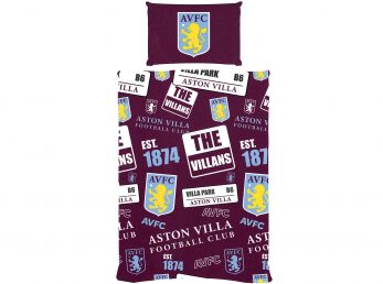 Aston Villa FC Patch Single Duvet