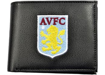 Aston Villa PU Leather Embroidered Bi Fold Wallet