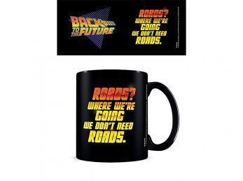 Back To The Future We Don't Need Roads Black Pod Boxed Mug