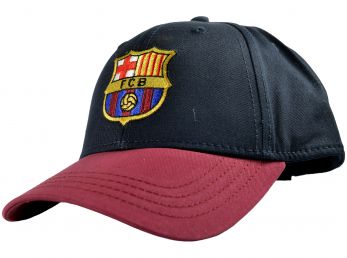 Barcelona Contrast Baseball Cap Navy Burgundy