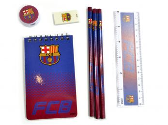 FC Barcelona Fade Starter 7 Piece Stationery Set