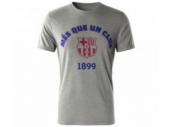 Barcelona Mes Que Un Club T Shirt Grey