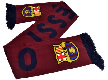 FC Barcelona Messi 10 High Def Jacquard Knit Burgundy Scarf