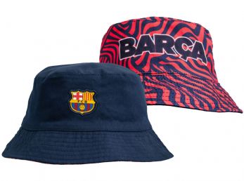Barcelona Reversible Bucket Hat Navy / Red