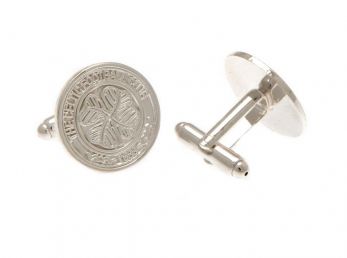 Celtic Silver Plated Crest Cufflinks