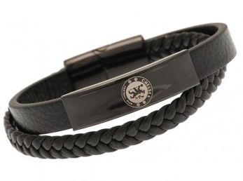 Chelsea Black Leather Bracelet