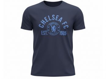 Chelsea Established T-Shirt Navy Adults