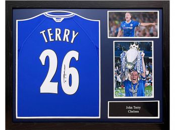 Chelsea FC 2000 Terry Signed Framed Football Shirt