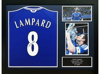 Chelsea Frank Lampard Signed Framed Football Shirt