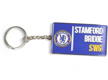 Chelsea Large Stamford Bridge Street Sign Keyring