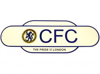 Chelsea Colour Retro Years Metal Street Sign White