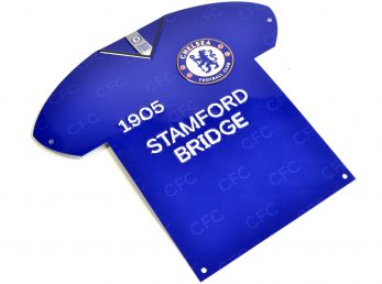 Chelsea Shirt Shaped Metal Sign