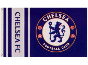 Chelsea Wordmark Stripes Flag 5 x 3