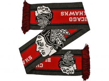 Chicago Blackhawks NHL Bar Scarf Grey / Red / White