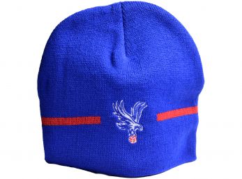 Crystal Palace Basic Knitted Beanie Hat Royal Blue Red