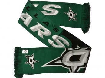 Dallas Stars 2020 Word Mark Big Logo NHL Scarf Green / Black / White