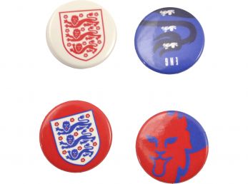 England Four Pack Button Badges