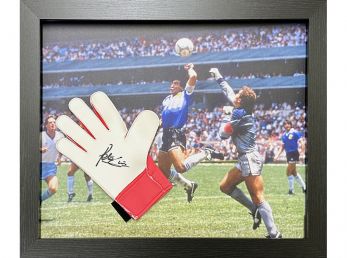 England FA Peter Shilton Puma Signed Framed Glove