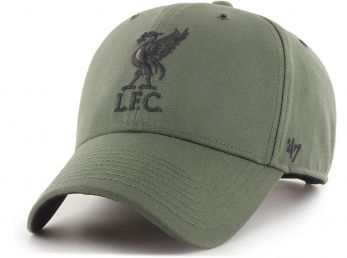Liverpool 47 Brand MVP Baseball Cap Liverbird Crest Cap Moss Green
