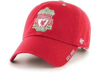 Liverpool 47 Brand Clean Up Relaxed Fit Cap Liverpool Crest Red