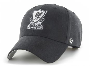 Liverpool 47 Brand MVP Retro Crest Baseball Cap Black White
