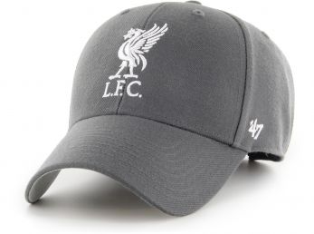Liverpool 47 Brand MVP Baseball Cap Liverbird Crest Cap Charcoal White