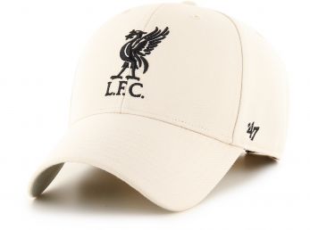 Liverpool 47 Brand MVP Baseball Cap Liverbird Crest Natural Black