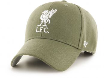 Liverpool 47 Brand MVP Baseball Cap Liverbird Crest Green White